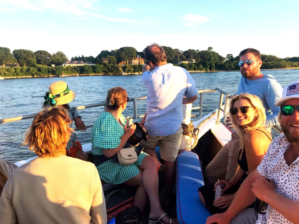 Sunset photo taken on Shelter Island Sound from American Beauty II by a guest on the 2 hour sunset cruise